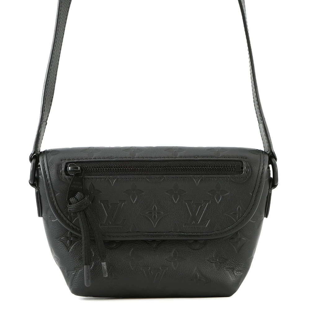 Louis Vuitton Monogram Shadow Black Pulse Wearable Wallet Shoulder Bag Black